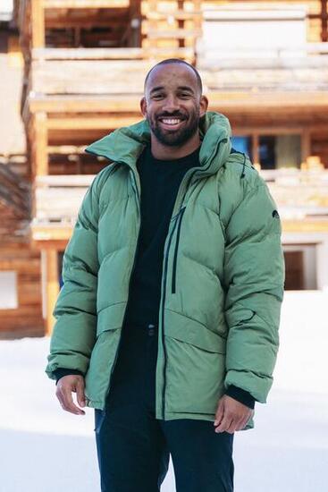 Giacca imbottita da uomo color cachi