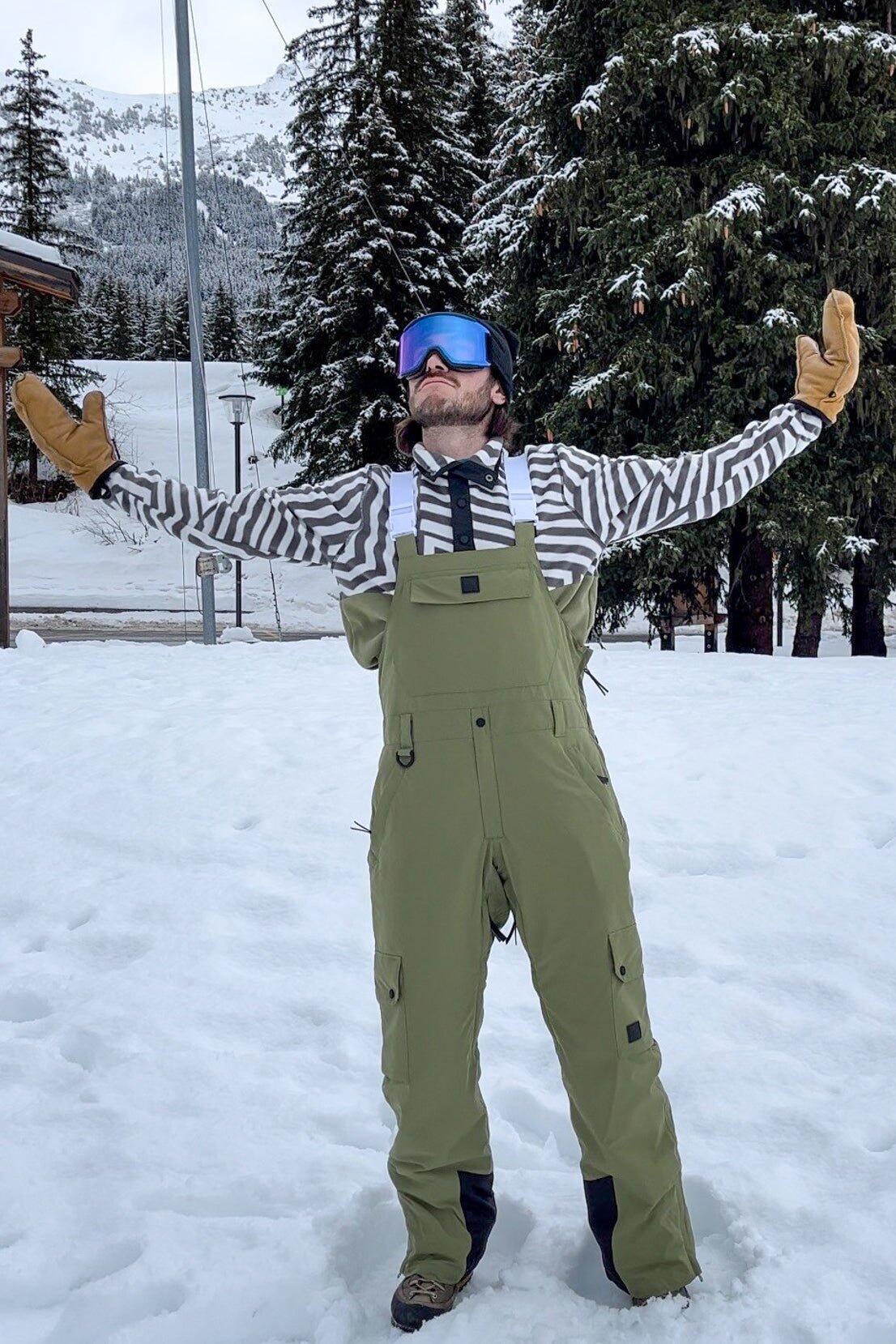 Pantalon à bretelles de ski et de snowboard Yeh Man - Kaki 3/7