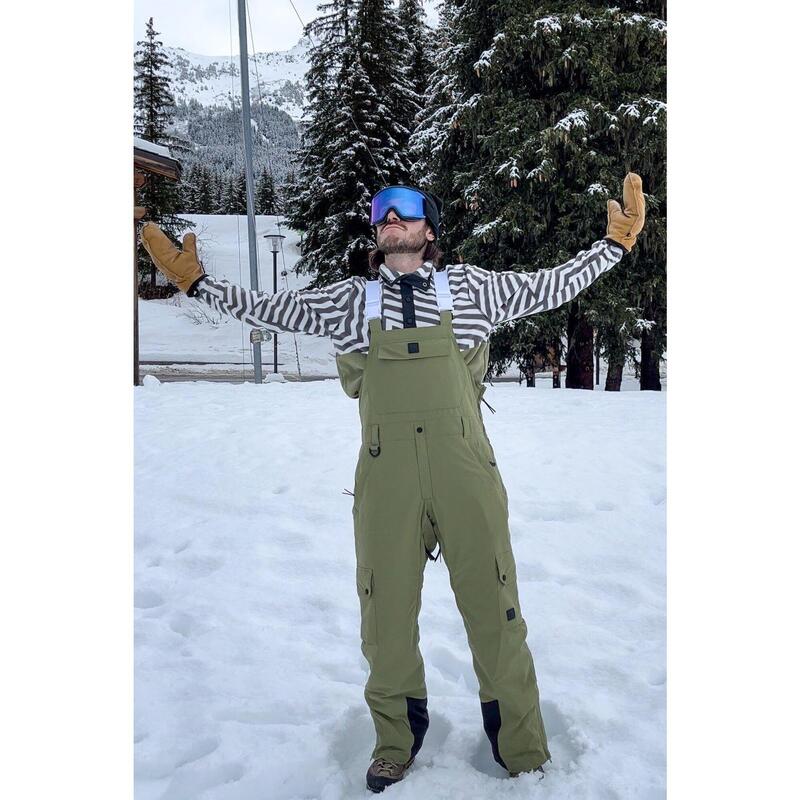 Yeh Man Ski & Snowboard Bib Pant - Khaki