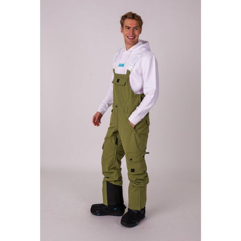 Yeh Man Ski & Snowboard Bib Pant - Khaki