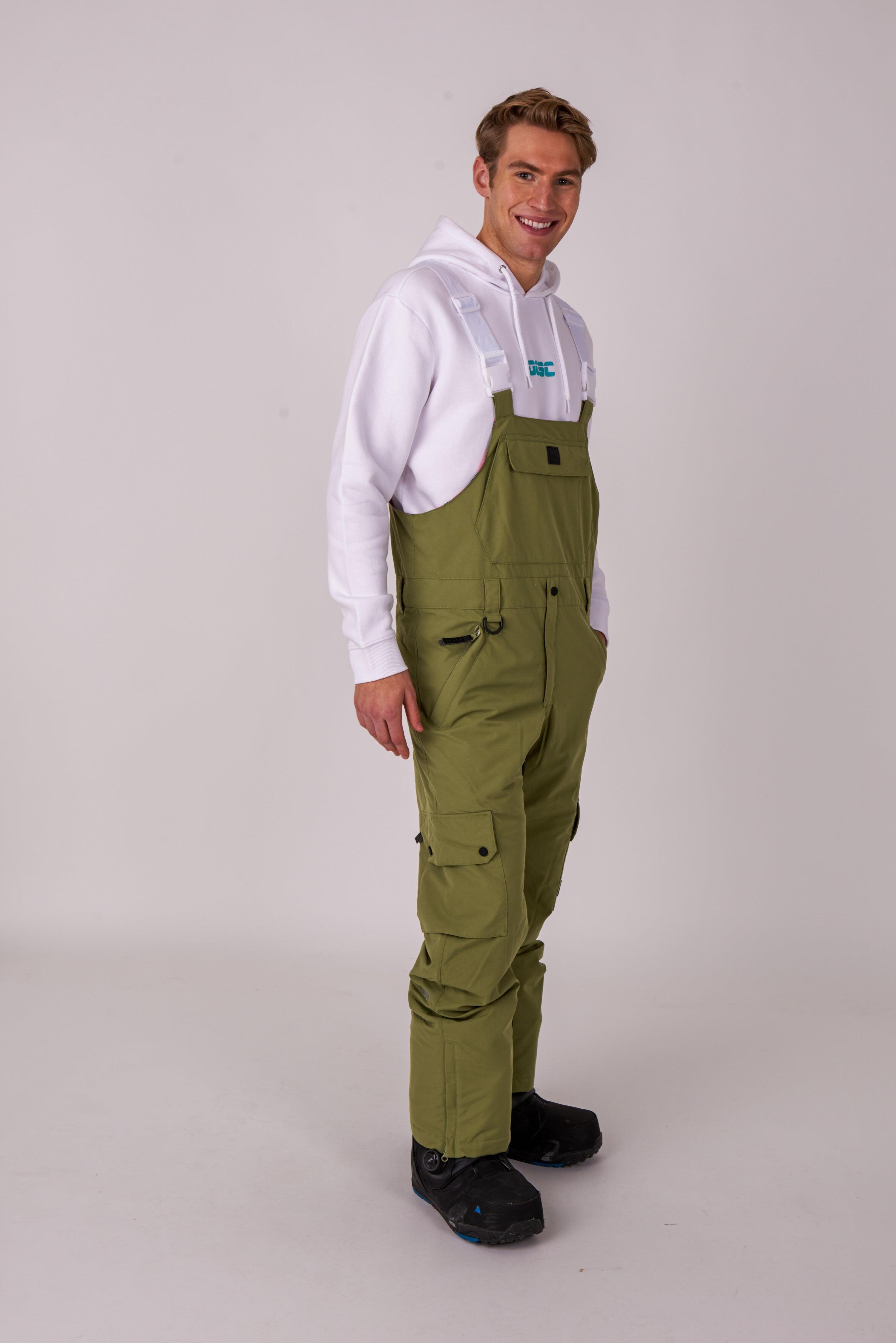 Pantalon à bretelles de ski et de snowboard Yeh Man - Kaki 6/7