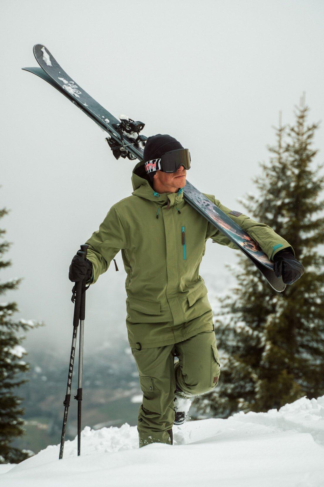 Pantalon à bretelles de ski et de snowboard Yeh Man - Kaki 7/7