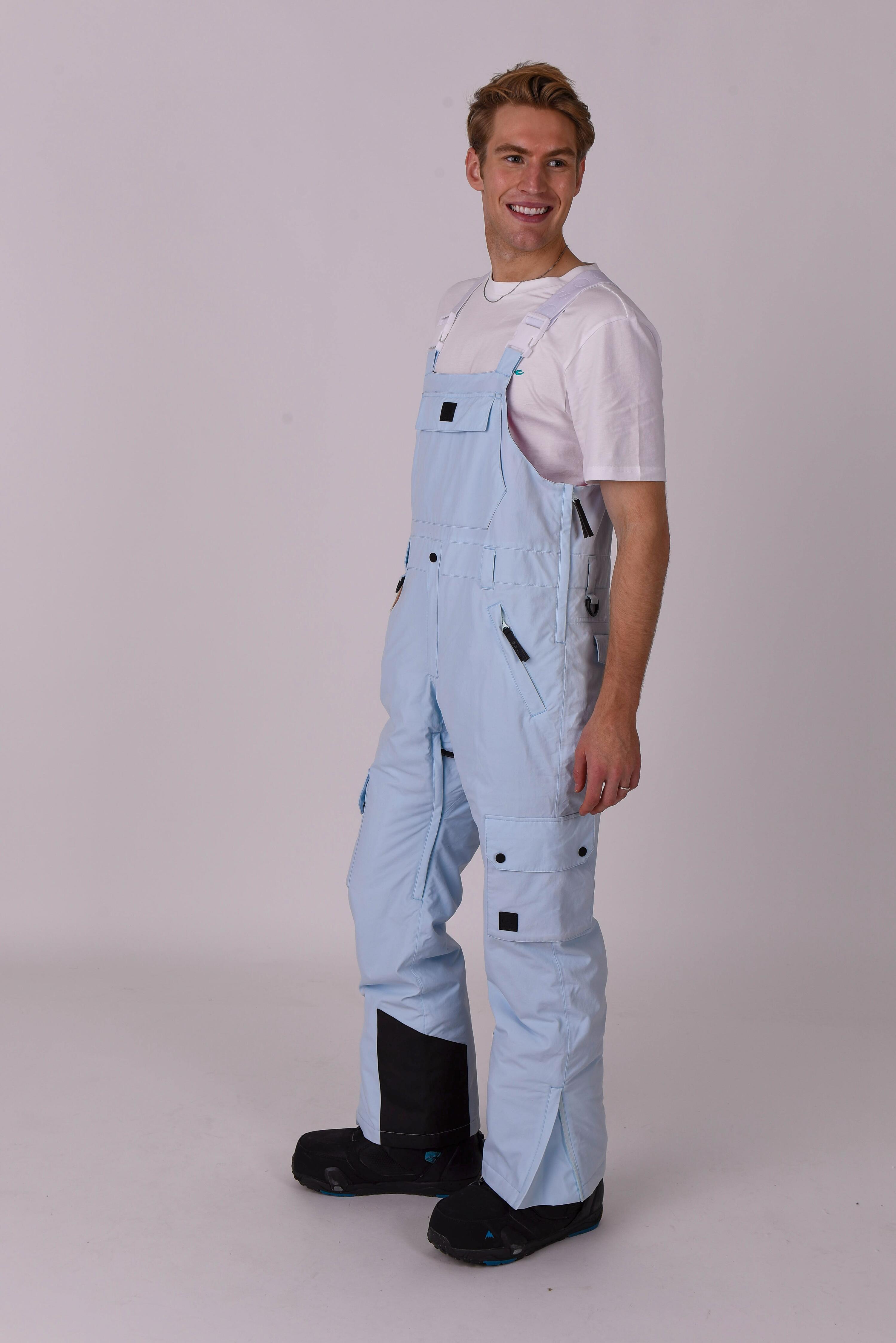 Pantalon à bretelles Yeh Man bleu glacier 6/7