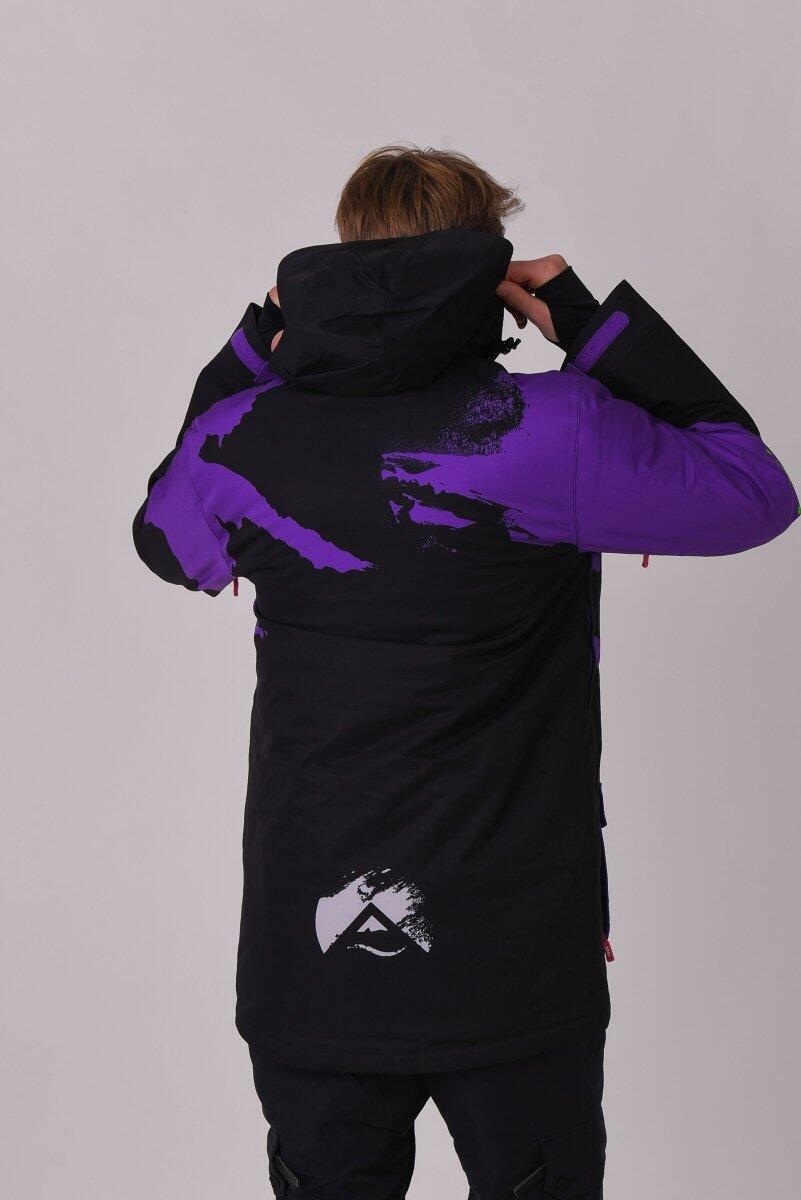Afterparty Jacket Black & Purple Men's 3/7