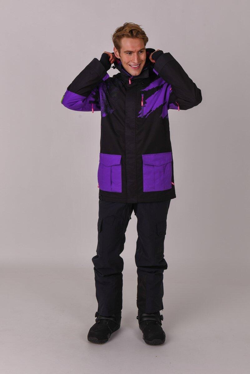 Afterparty Jacket Black & Purple Men's 4/7