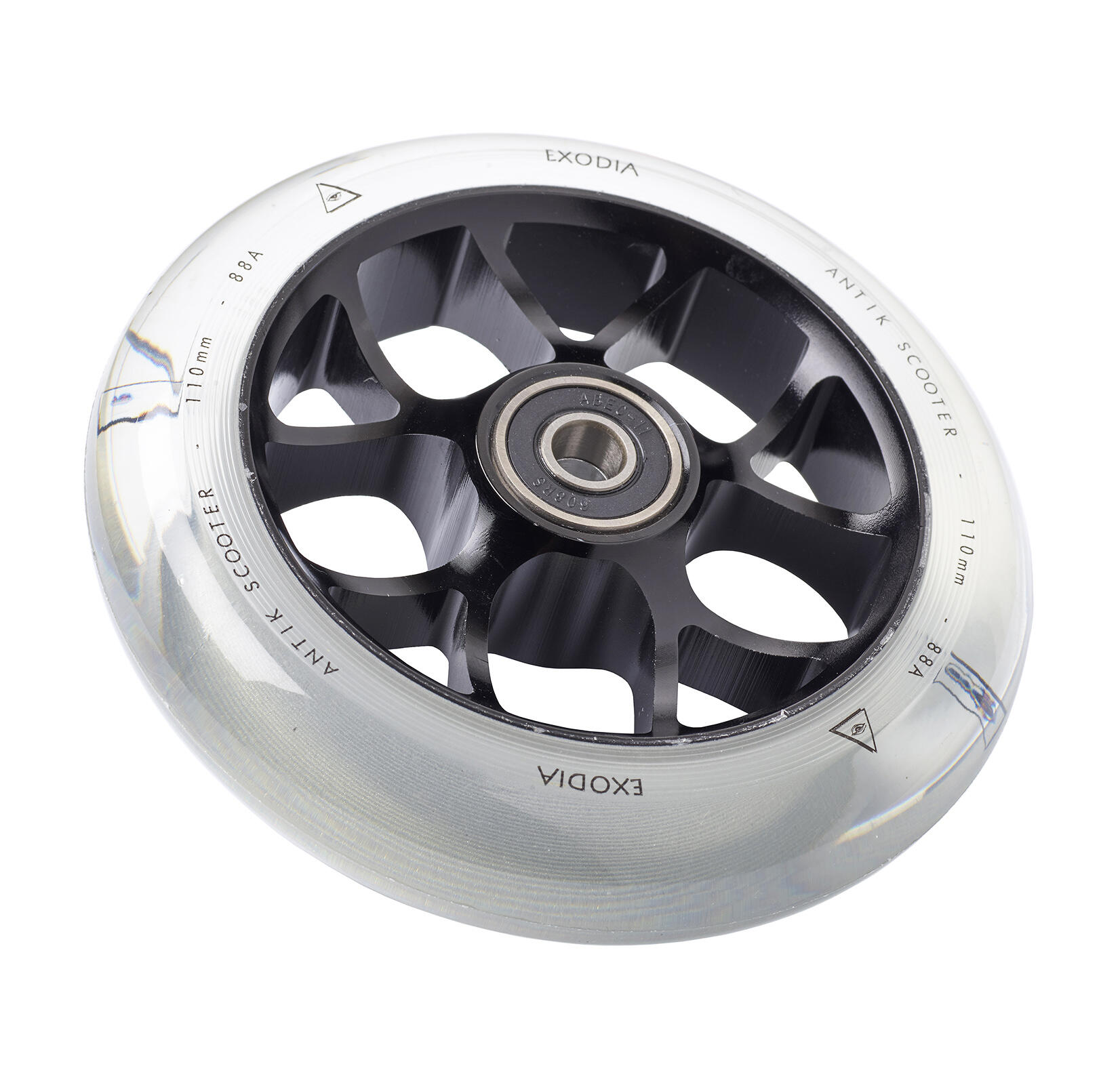 Roue Pour Trottinette Antik Exodia 110mm Noire/Transparente 2/2