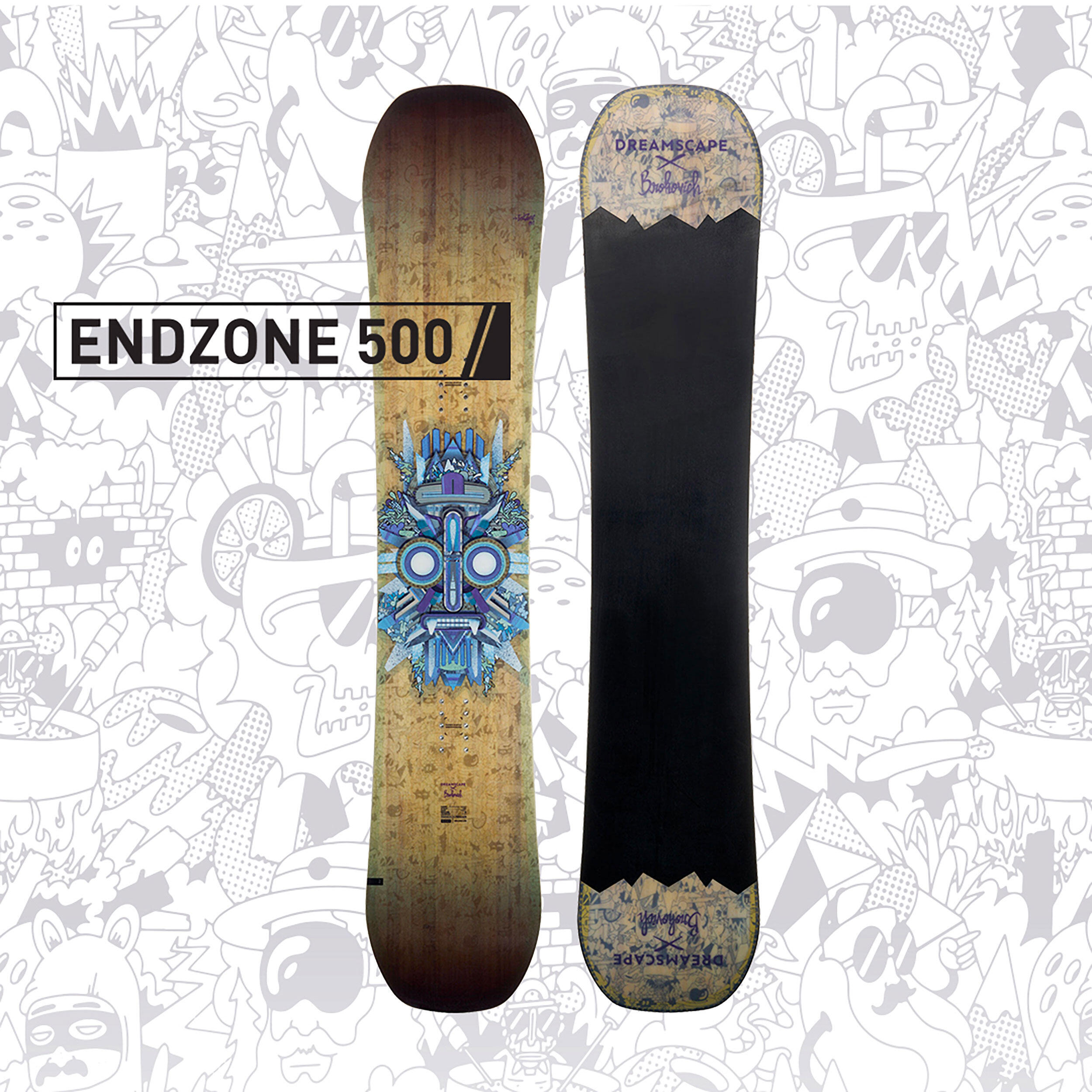 Tweedehands Freestyle & all mountain snowboard Endzone 500 BROKOVICH 2/5