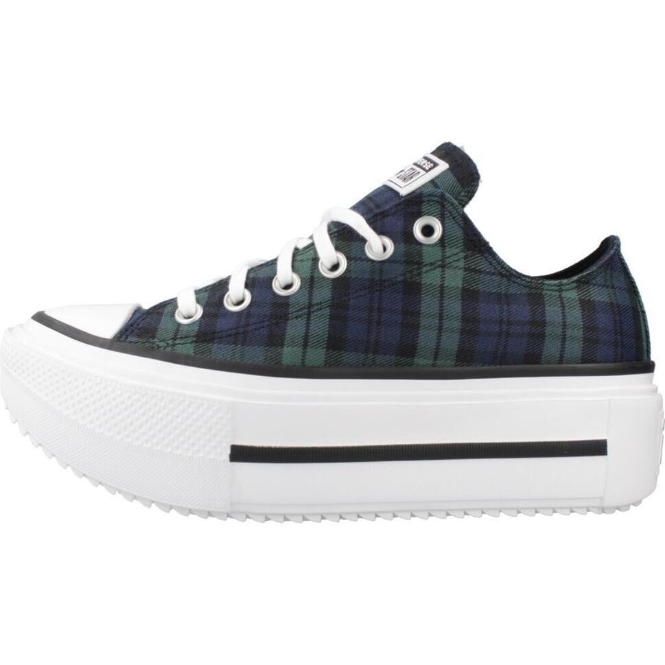 Buty CONVERSE CHUCK TAYLOR ALL STAR LIFT DOUBLE STACK PLATFORM PLAID Zielony