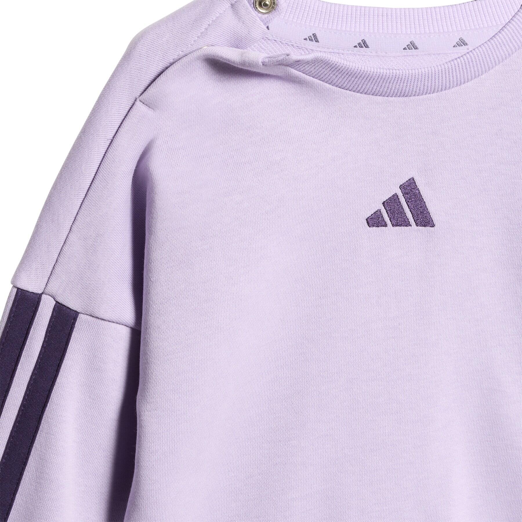Chándal Casual Niña Adidas I 3Stripes French Terry Jogger 240 JV9854 Malva 3/6