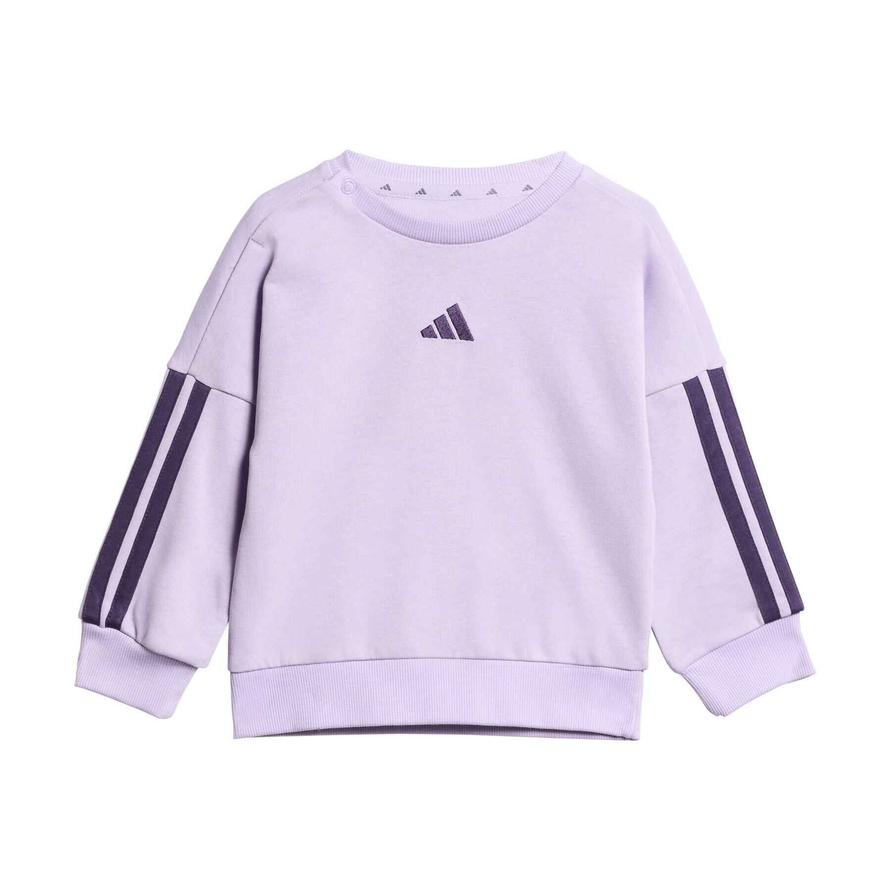 Chándal Casual Niña Adidas I 3Stripes French Terry Jogger 240 JV9854 Malva 2/6