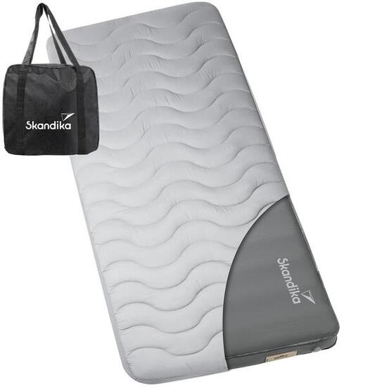 Mata kempingowa samopompująca jednoosobowa Easy 3D Premium Flex +pikowany topper