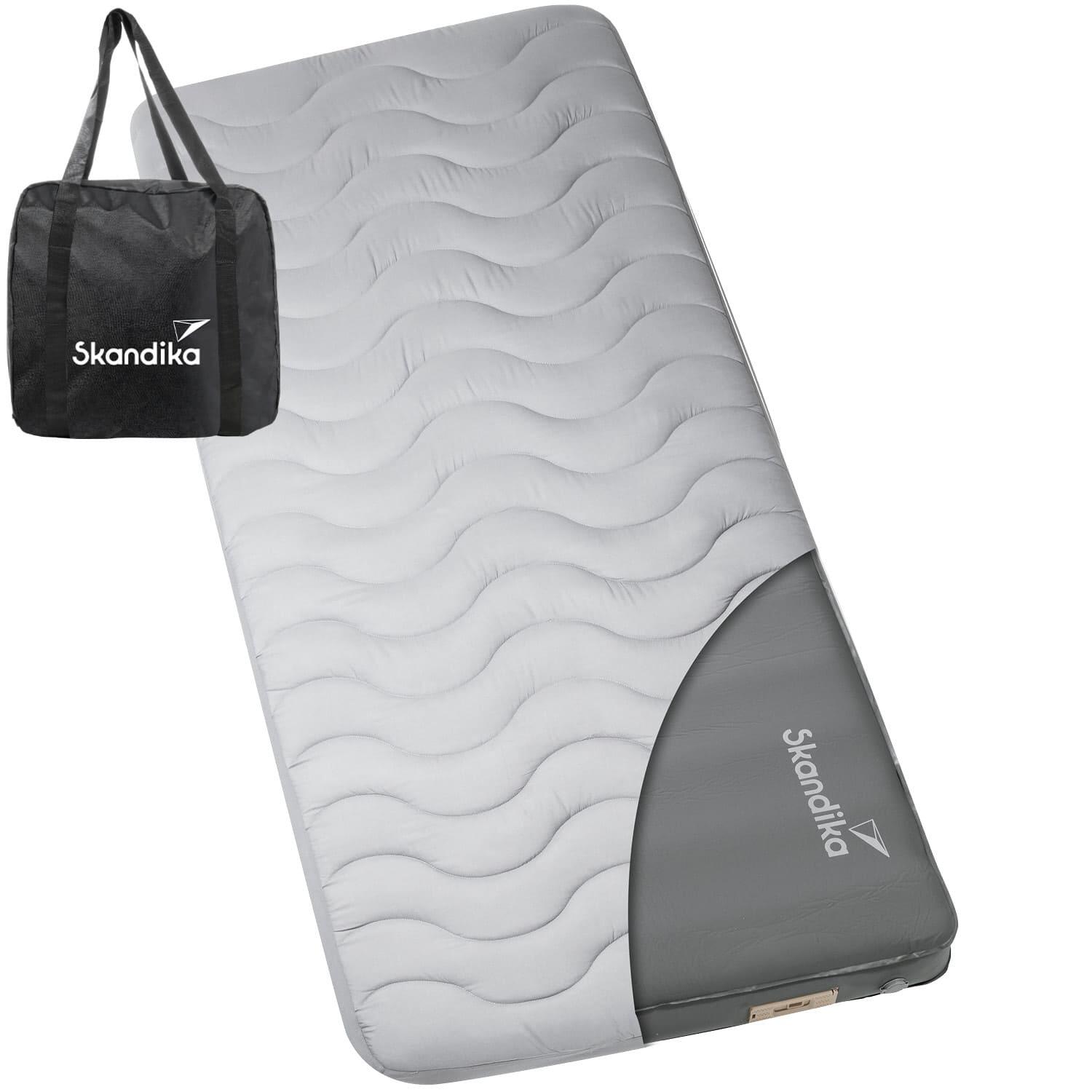 Mata kempingowa samopompująca jednoosobowa Easy 3D Premium Flex +pikowany topper