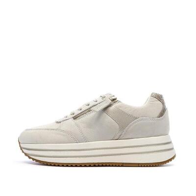 Sneakers Platform Beige Donna Geox Kency