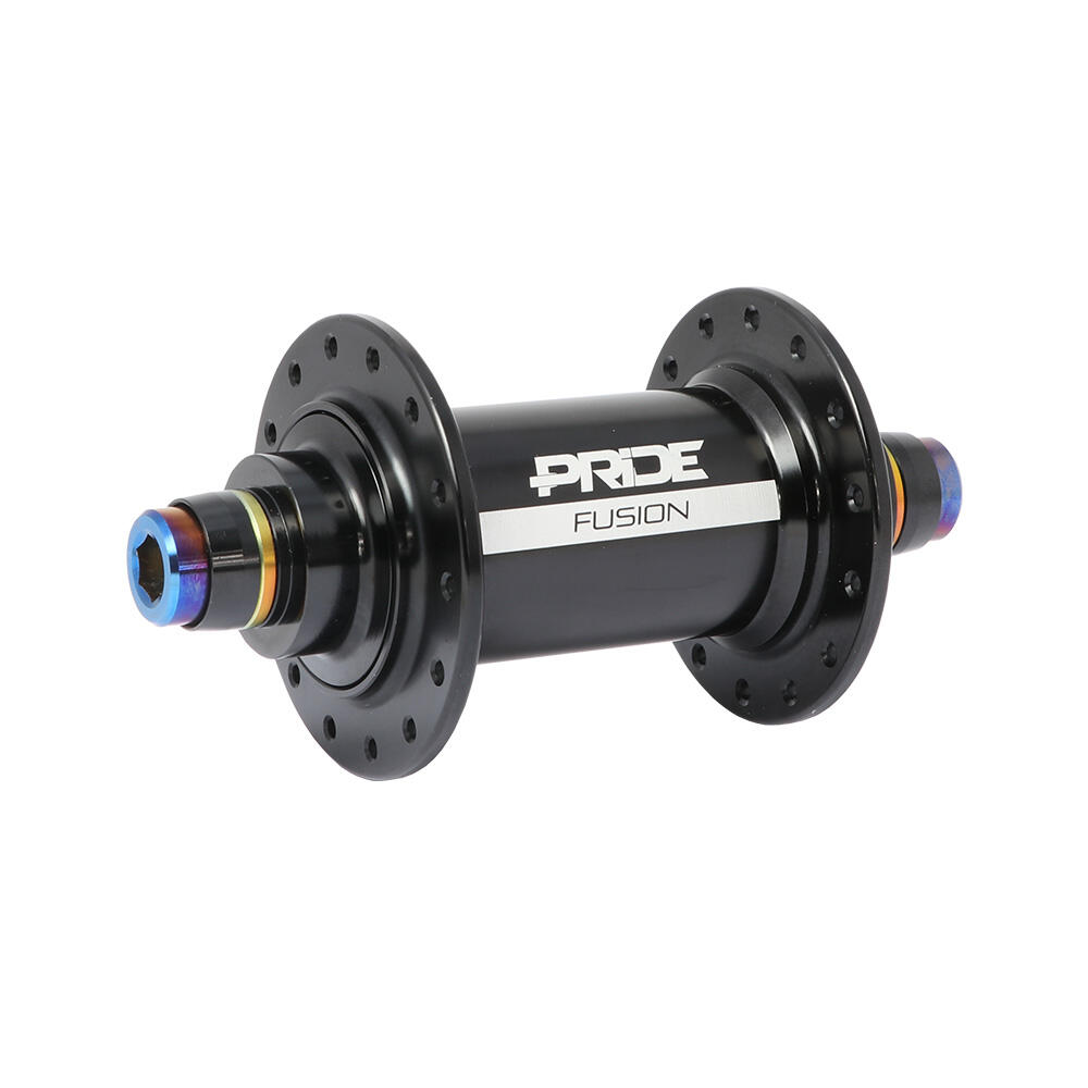 PRIDE RACING Mozzo Anteriore Pride Fusion 10mm - Nero - Fori - 28H