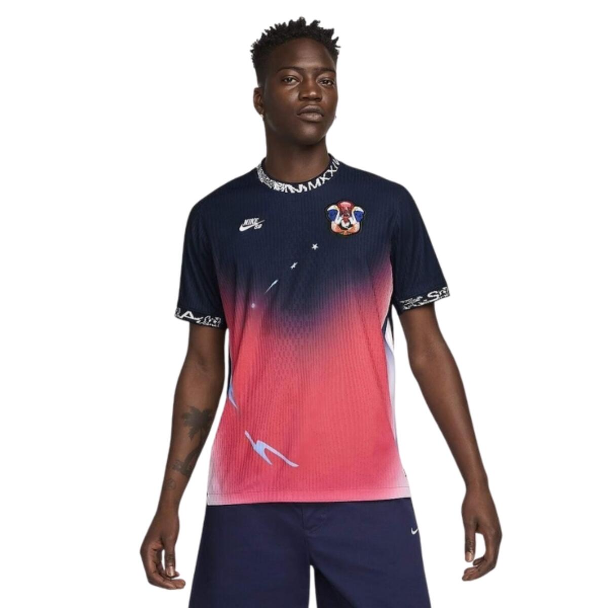 Jersey  SB Olympics 2024 S/S Obsidian Bright Crimson 3/4