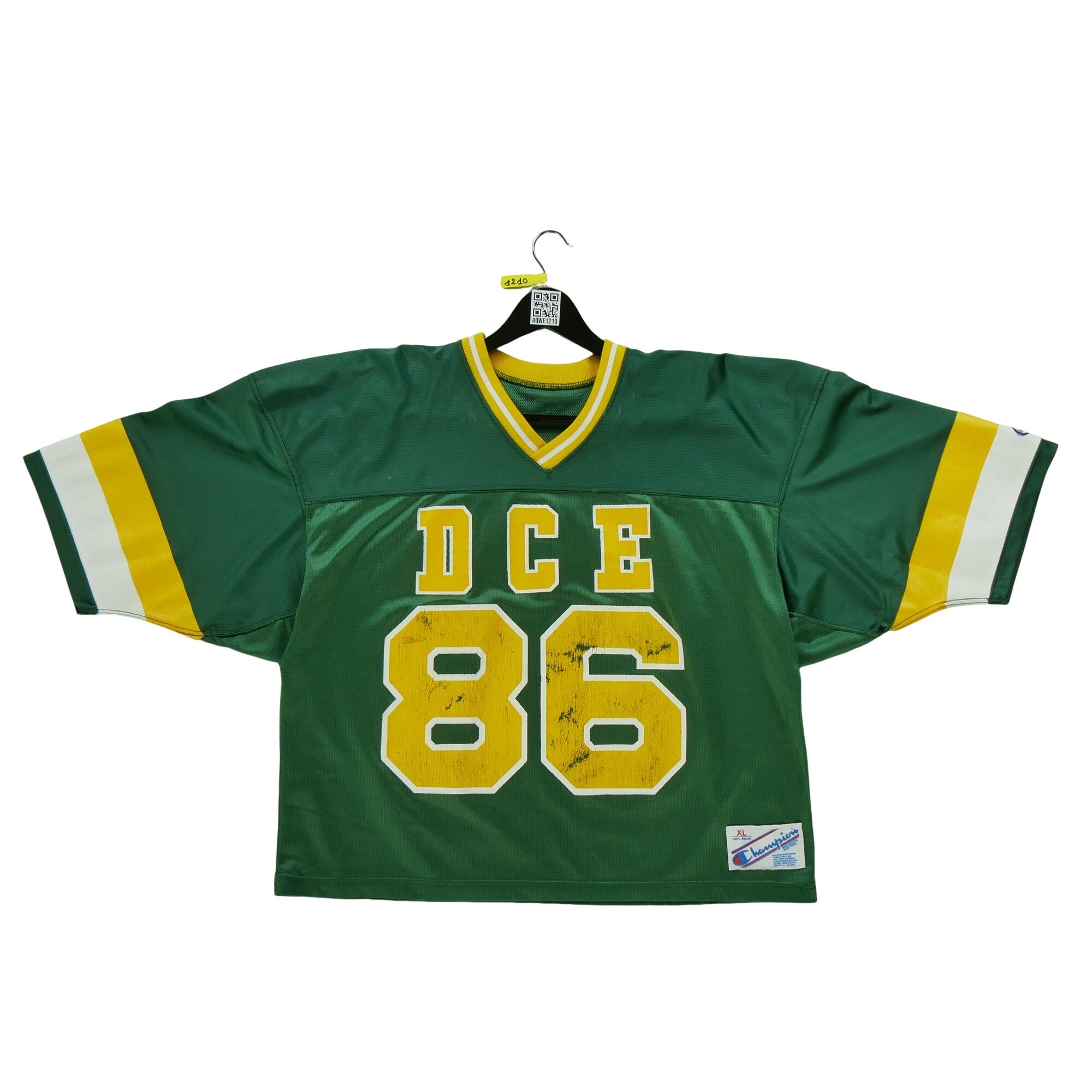 CHAMPION Reconditionné - Maillot Homme Football US Vert - Bon État