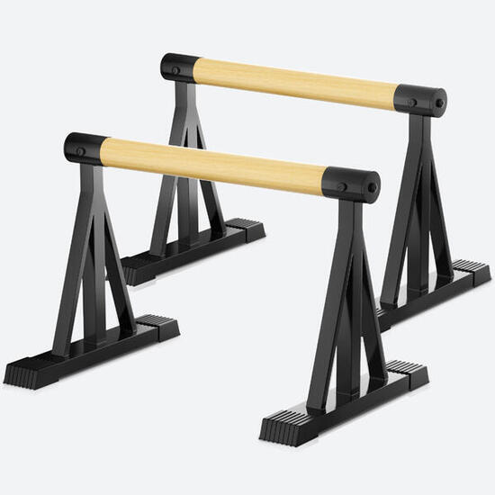 Parallettes Legno & Acciaio – Barre Ergo Push Up & Impugnature Handstand 500 kg
