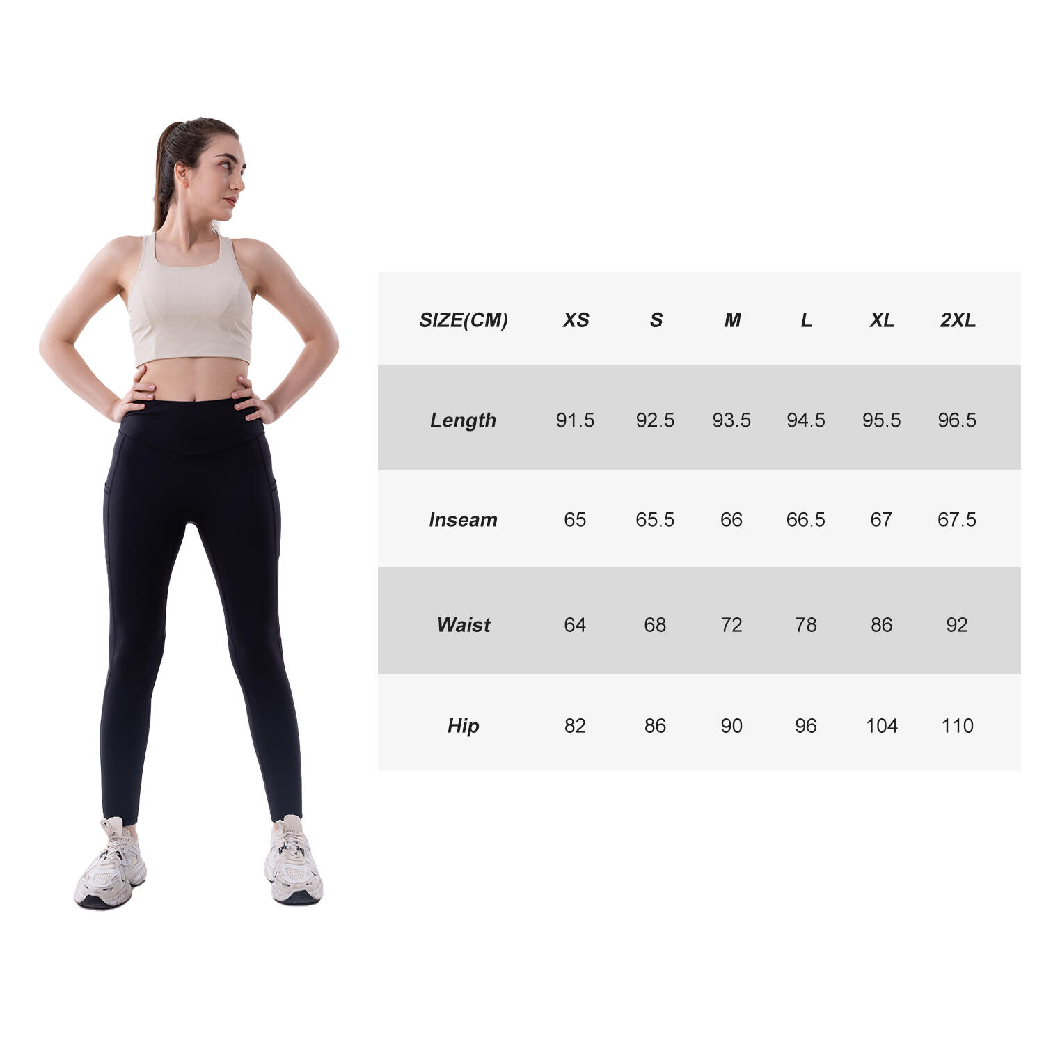 Leggings de yoga para mujer, pantalones de yoga ajustados de cintura alta, negro 7/7