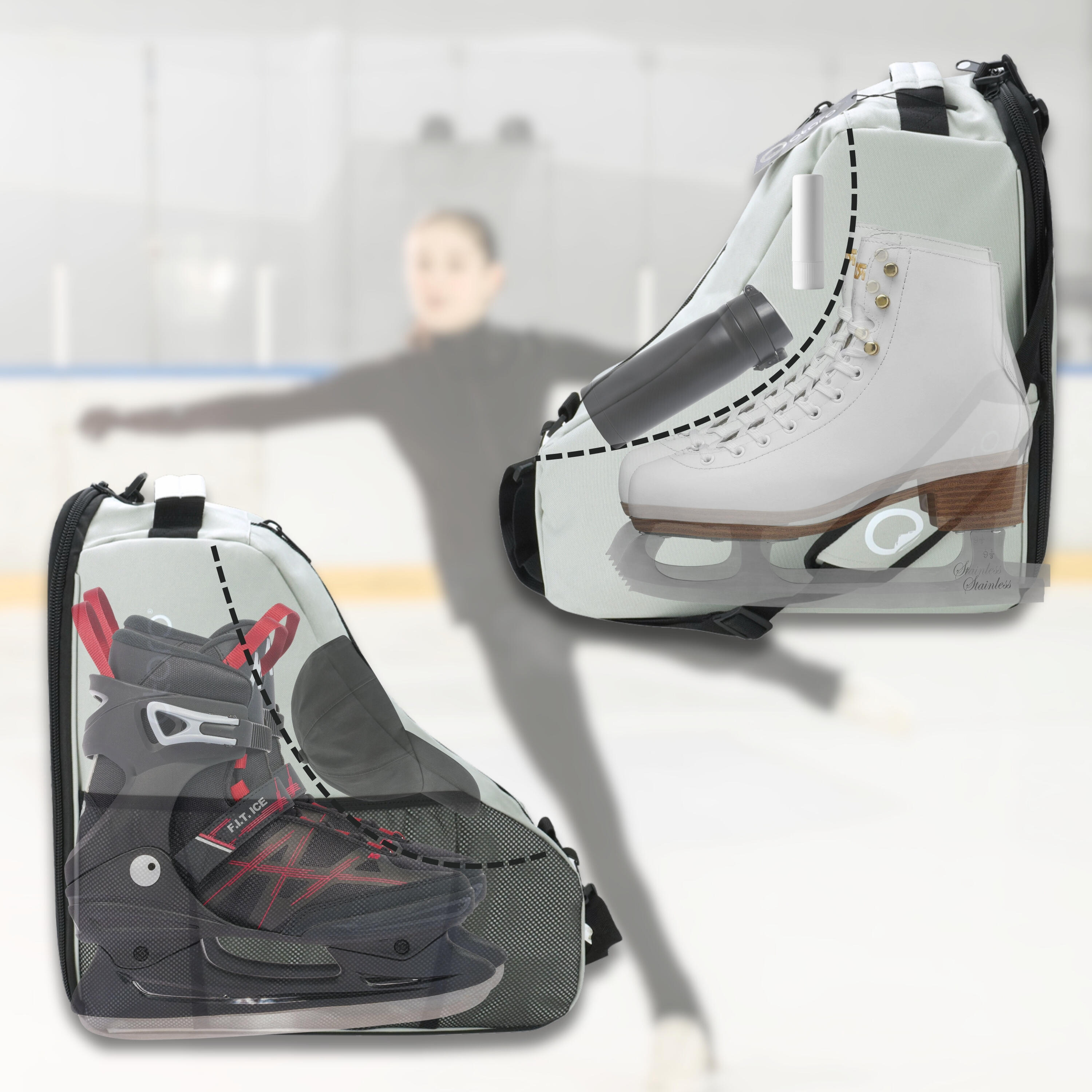 Borsa Porta Pattini Classic 21L con Tracolla | Ghiaccio e In-Line Skates 5/6