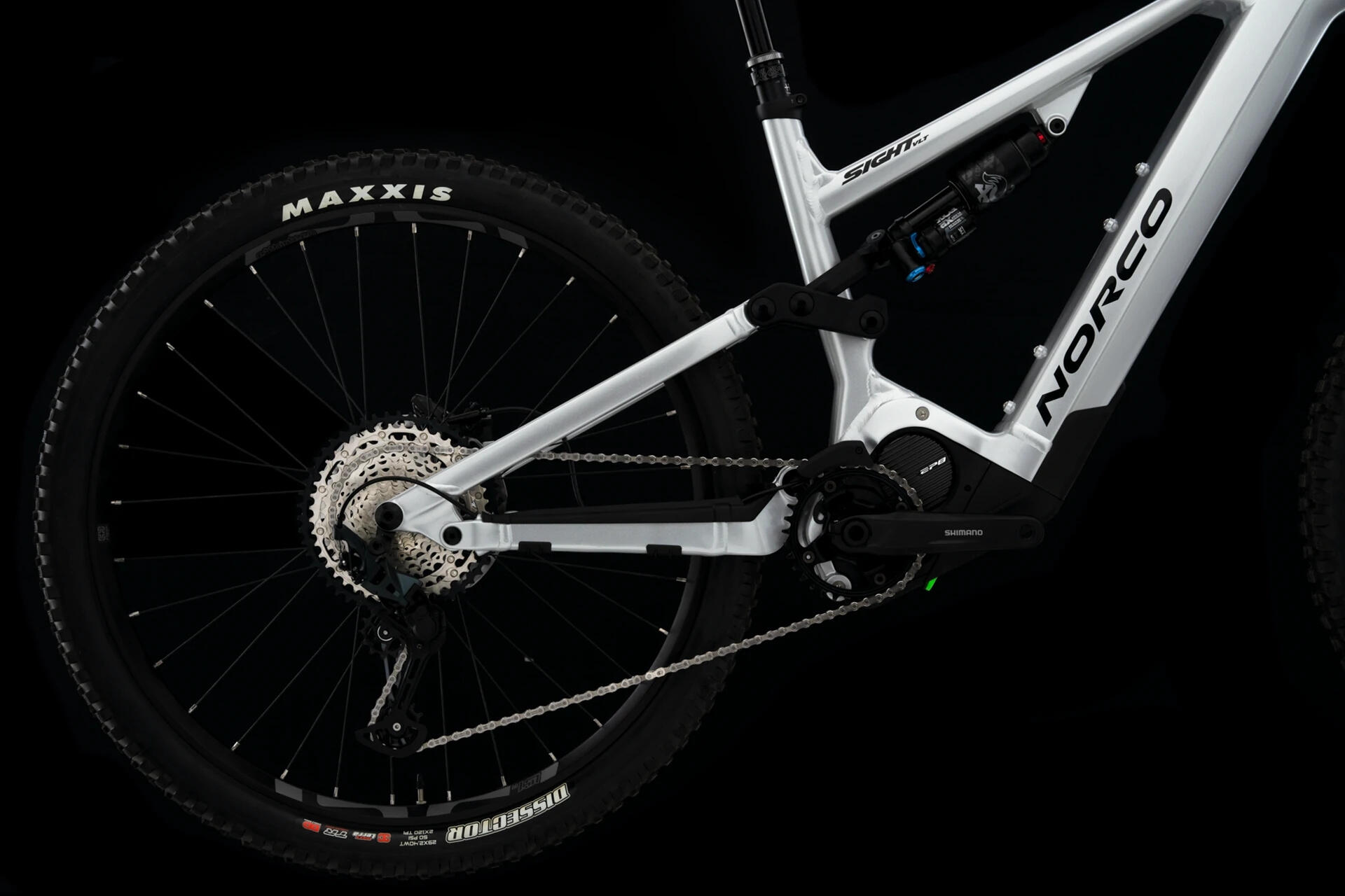 Norco SIGHT VLT A1 Silver/Black 29" 900 Wh Diamant E-Mountainbike in Silber 5/6