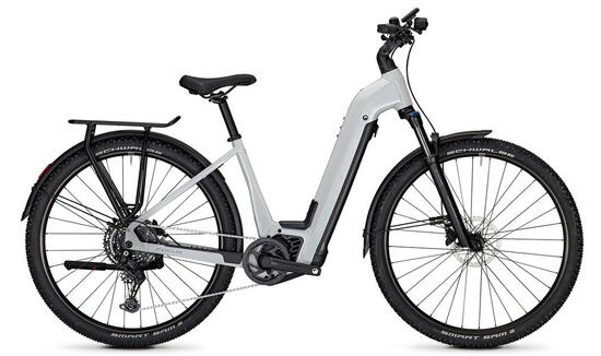 Focus AVENTURA² 6.7 Lightgrey glossy 29" 625 Wh Wave E-Tourenbike in Grau
