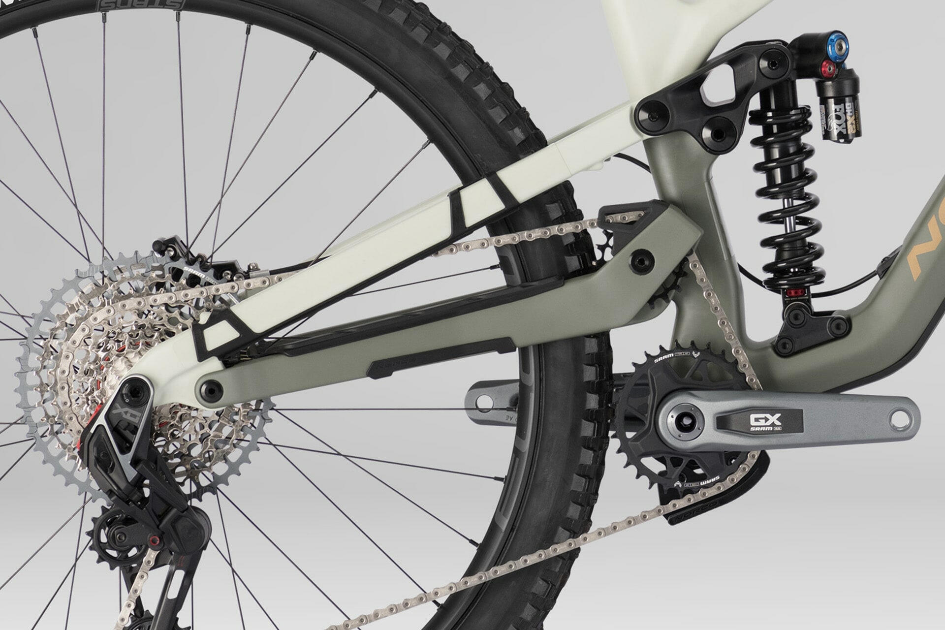 SIGHT C1 MTB Fully in White/Olive 2/3