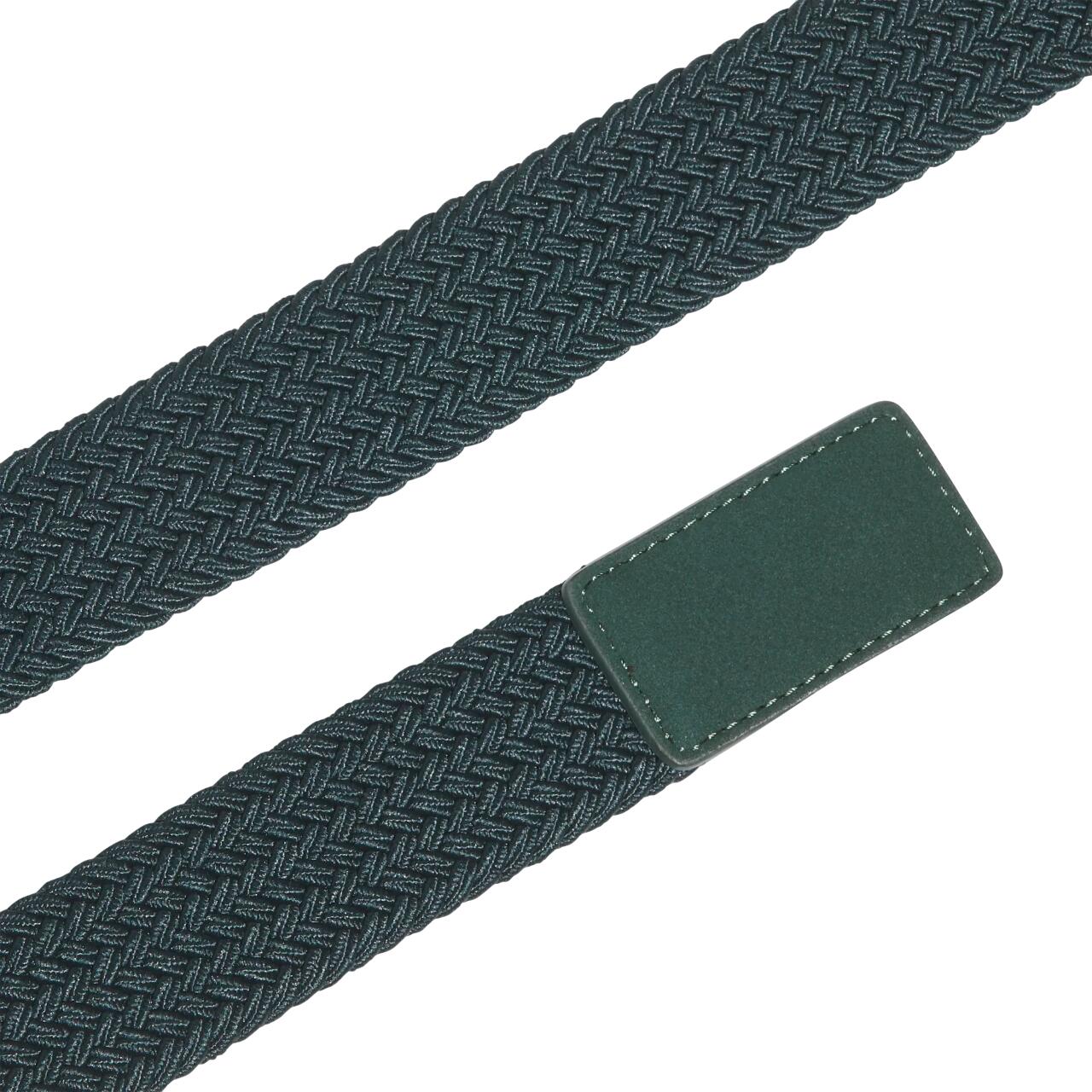 Ceinture Adidas Braided Stretch Belt, ceinture pour homme, vert foncé 3/3