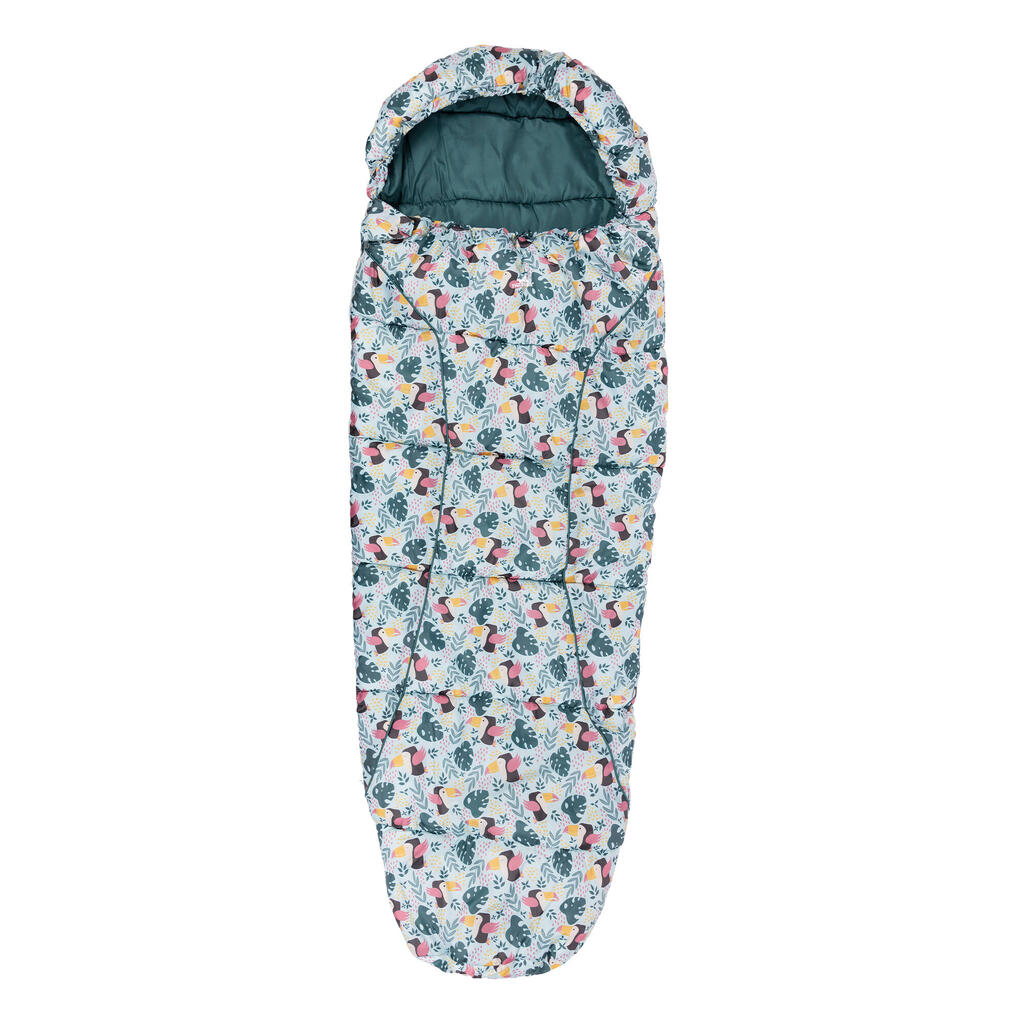 Childrens/Kids Bunka 3 Season Tropical Birds Lightweight Mummy Sleeping Bag