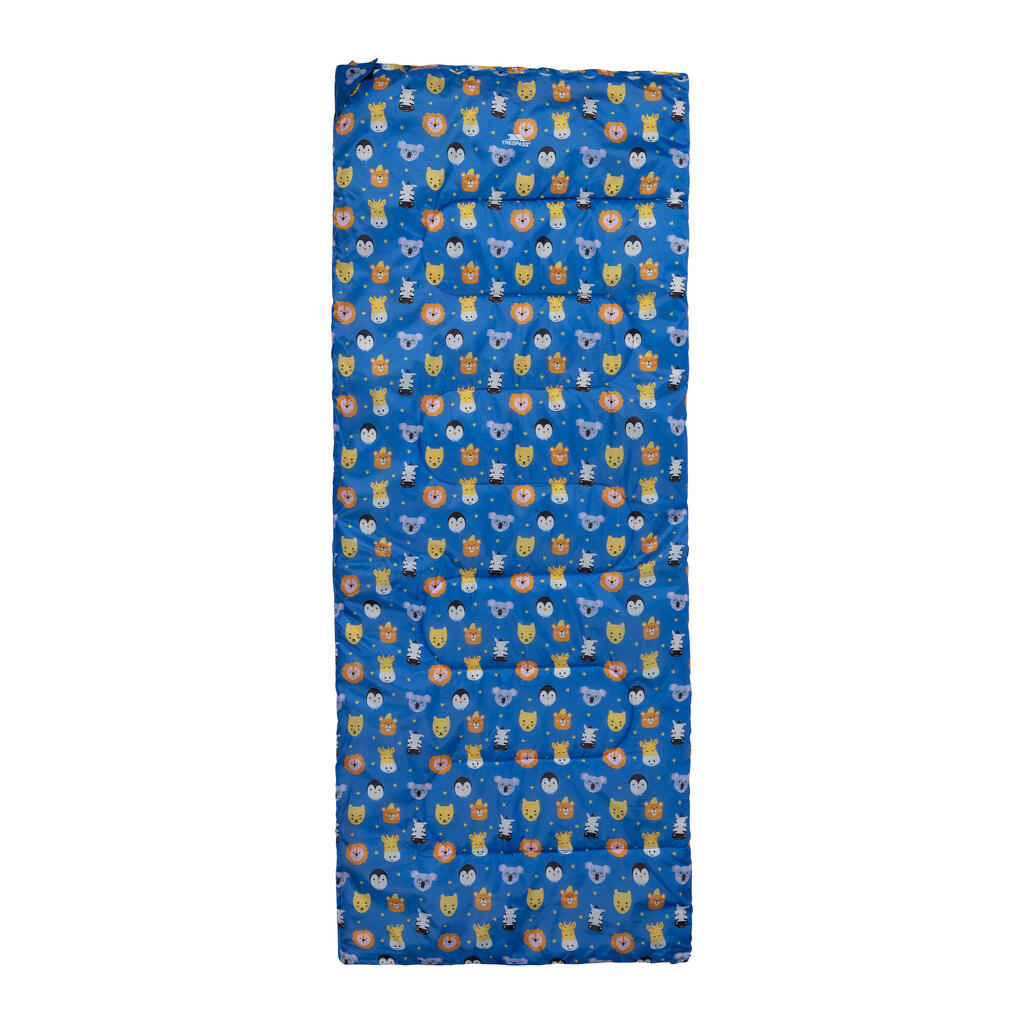Childrens/Kids Animal Print 2 Season Sleeping Bag (Blue/Multicoloured)