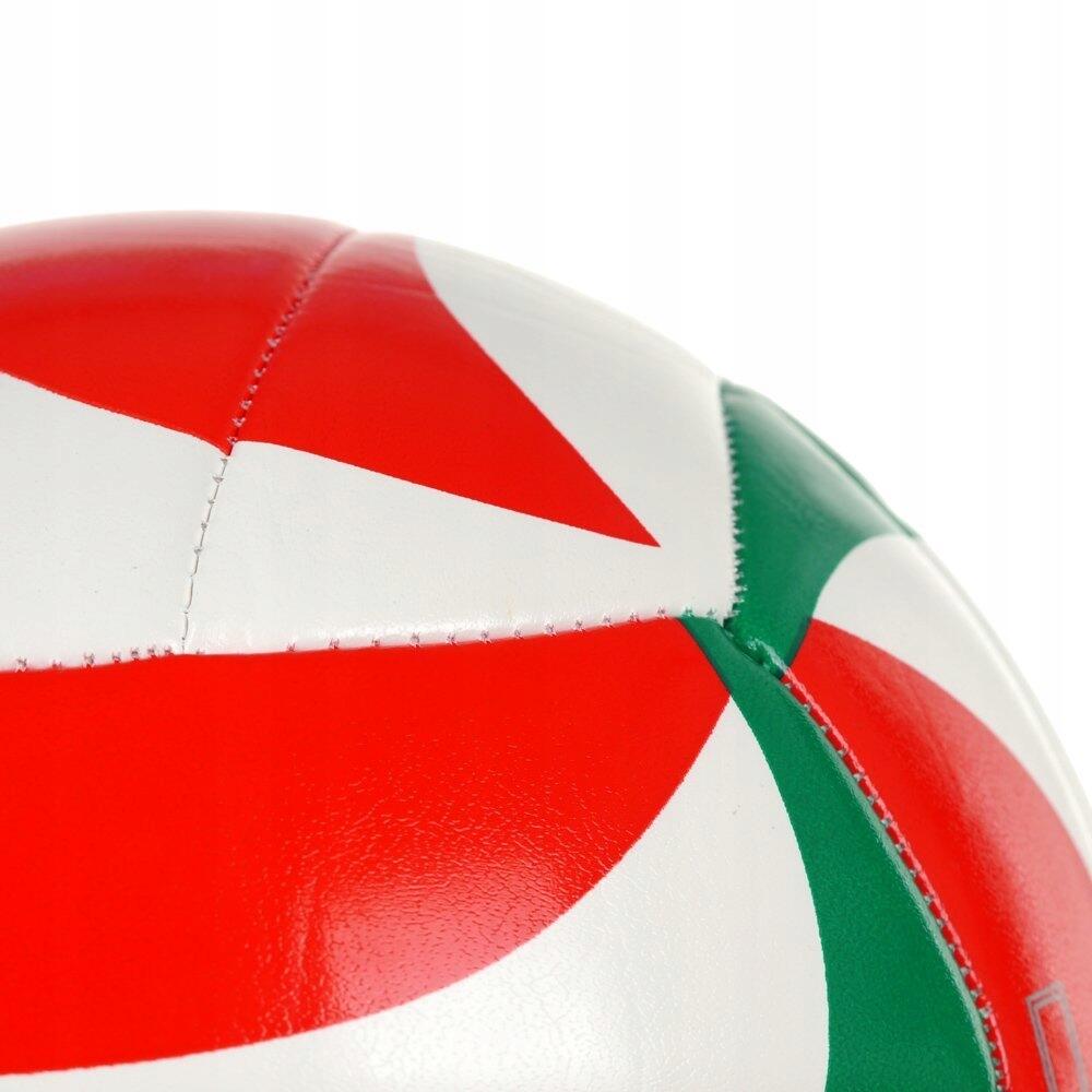 Bola de voleibol em pele sintética (Branco/verde/vermelho) 6/6