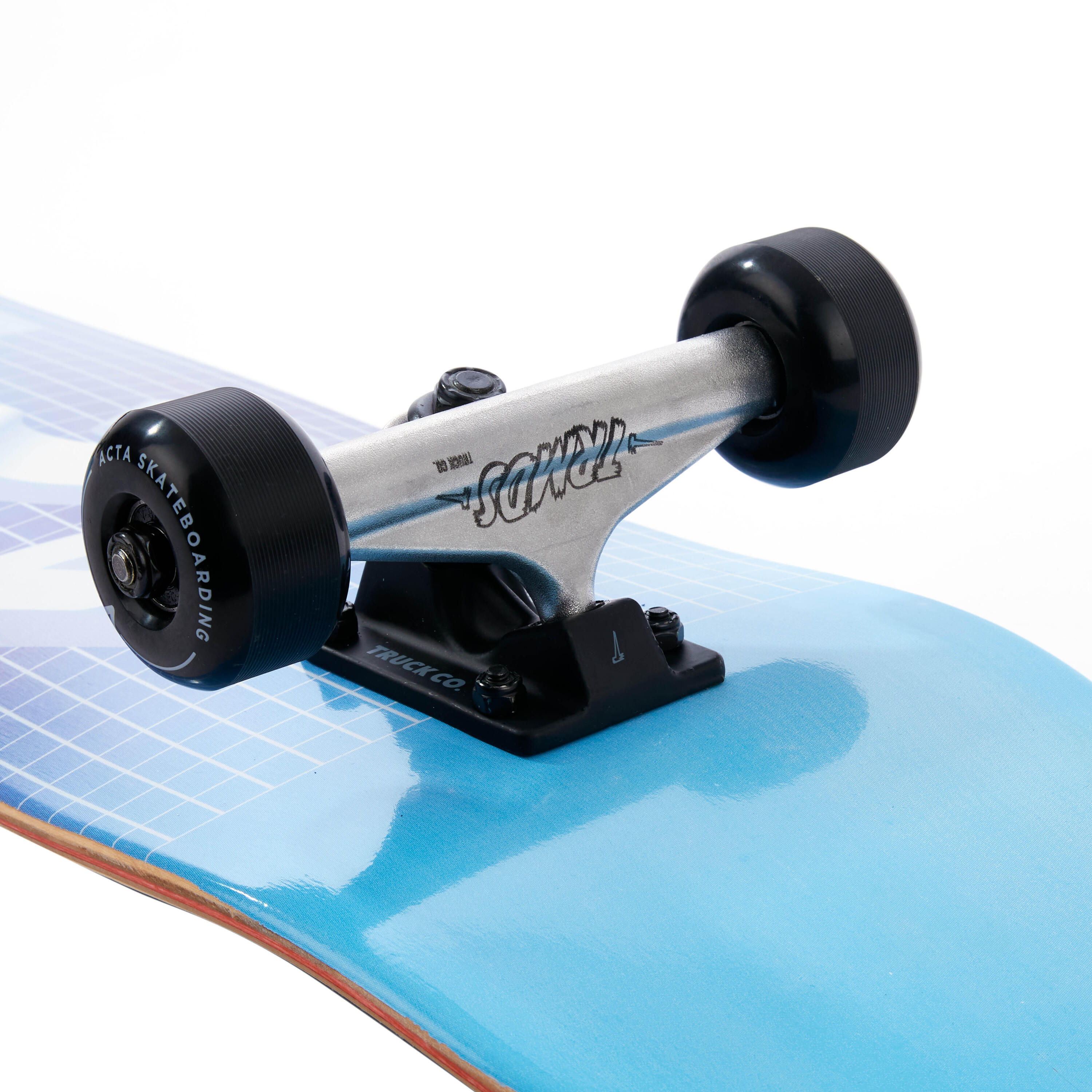 ACTA Skateboard Completo WORDART 7.5 - Design Geometrico Moderno, Cuscinetti Fluenti, Ideale Per Principianti Ed Esperti
