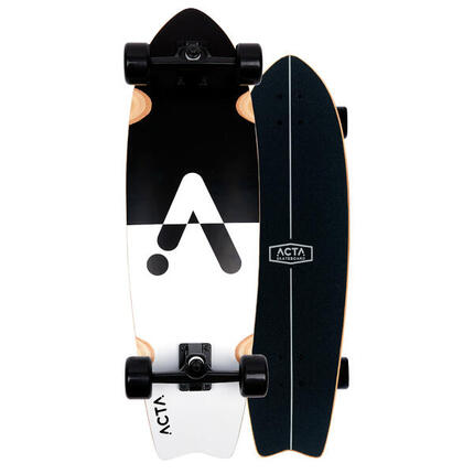 ACTA Surfskate Upside Down 32" – Noir & Blanc - Pour pumptrack, cruising et carv