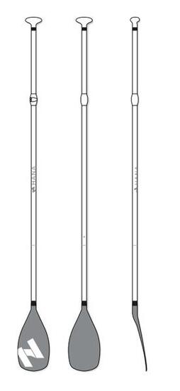 Verstellbares SUP Paddel - Weiß - 3-teilig