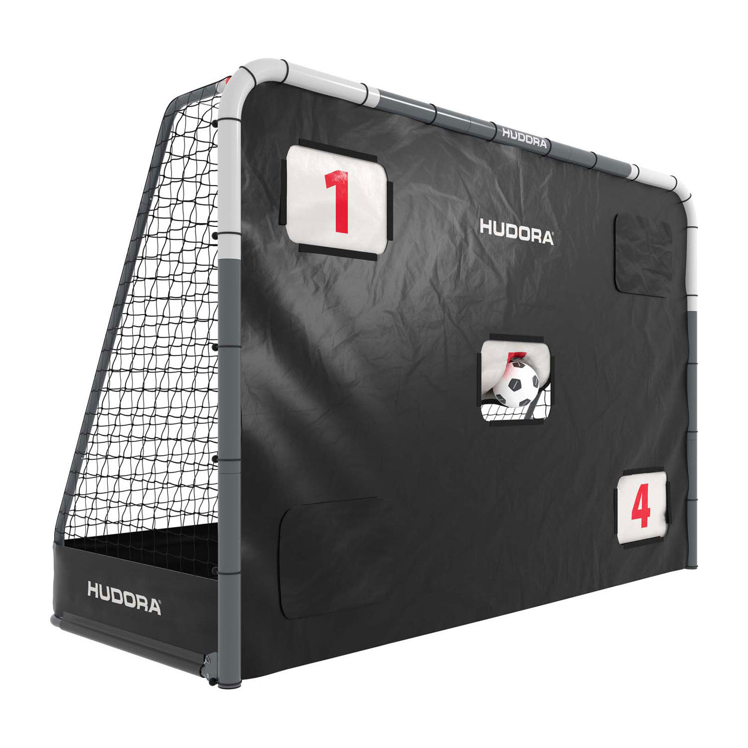 Hudora Fussballtor Roco 300 mit Torwand 4/7