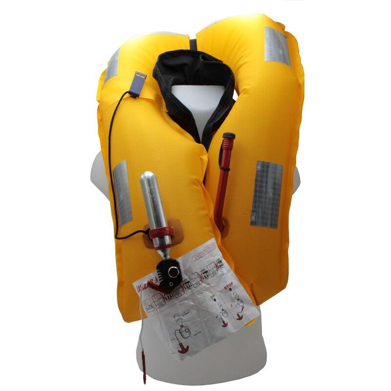 Colete salva-vidas inflável manual 170N ESSENTIAL Preto - ORANGEMARINE 4/5