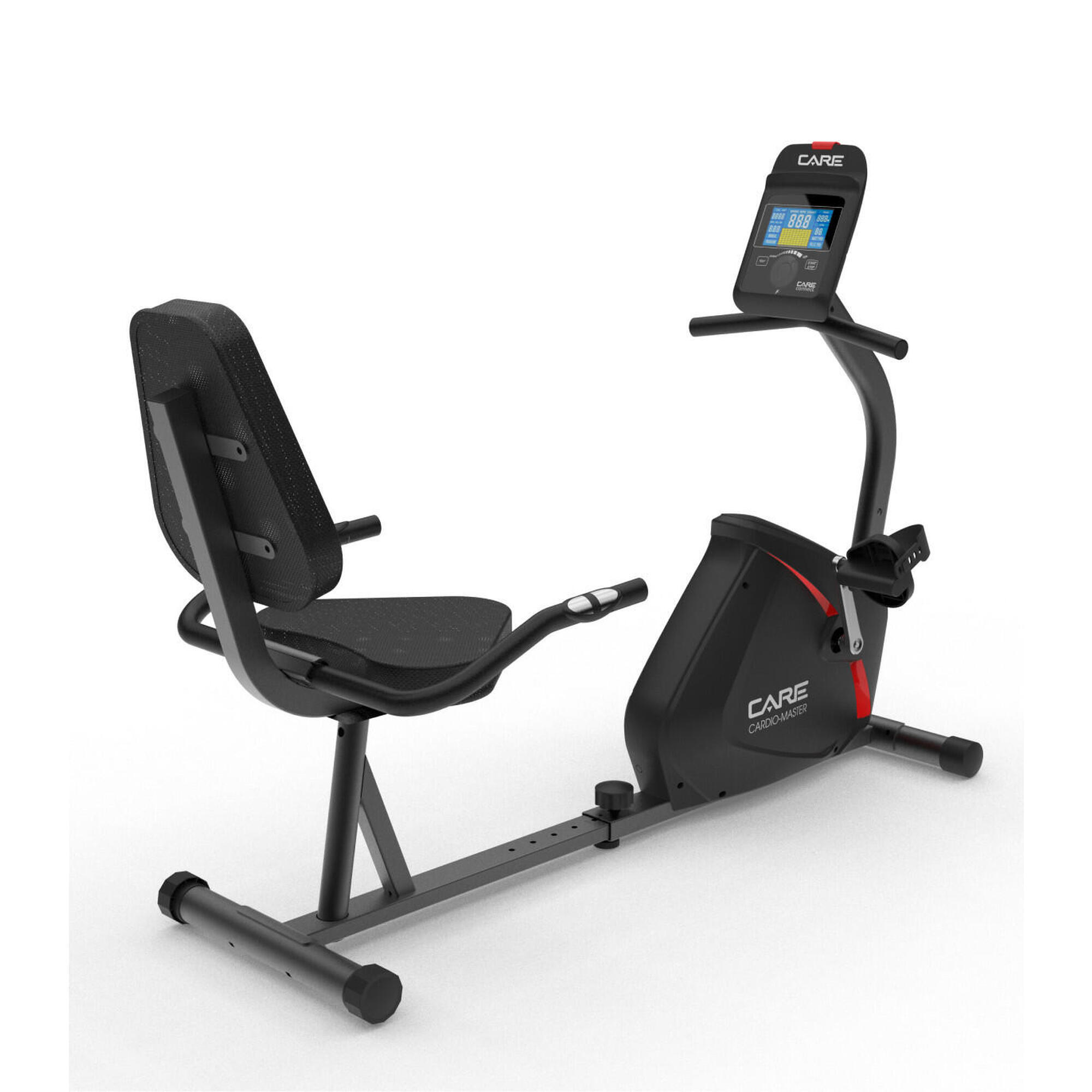 Care Fitness - Vélo Semi Allongé - Cardio Master Connecté - Vélo D'Appartement - Noir - Taille Unique - Decathlon