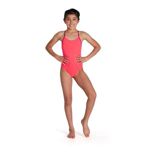 Kostium kąpielowy dziewczęcy Speedo Lane Line różowy 5/7