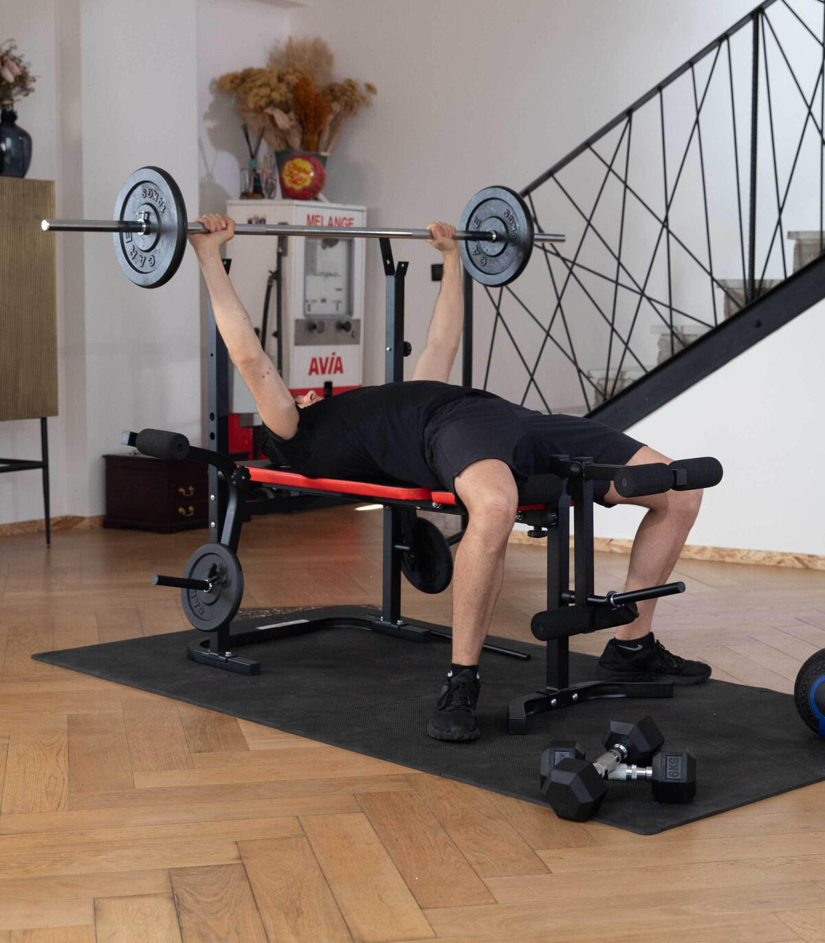COSTWAY Banc De Musculation Incliné – 3 Positions Réglables 100-180° – Charge 100 Kg