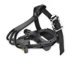 Pédales course - cale pied plastique - courroies