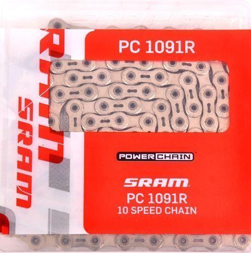 Sram chaine PC 1091 R HOLLOWPIN ajourée 10 vitesses + powerlock 2/2