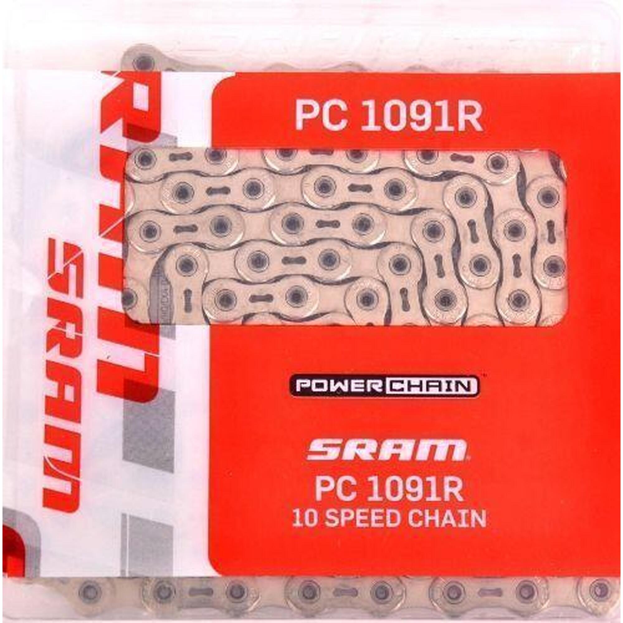 Lanț de bicicletă SRAM 11 CN PC1091R 114LI W/ PWR.LCK 10S 1