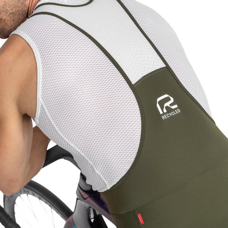 Pánské cyklistické kraťasy z recyklovaných tkanin Basil Zelená