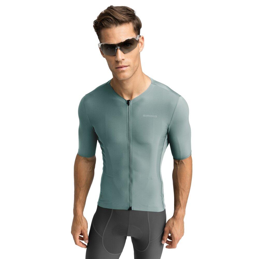 SIROKO Men Cycling 's ultralightweight jersey SRX Dauphiné Army Green