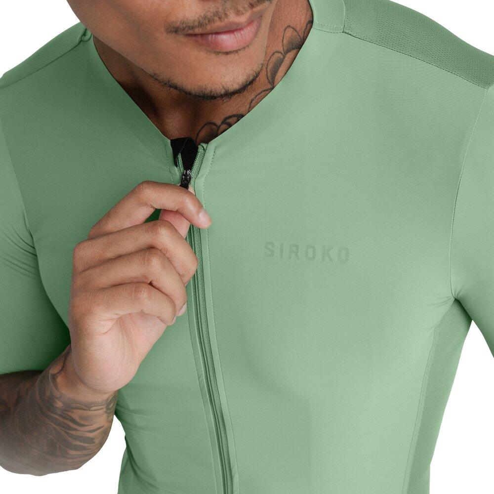 SRX Stage Herren Ultraleichtes Velotrikot Olivgrün UPF 50 4/8