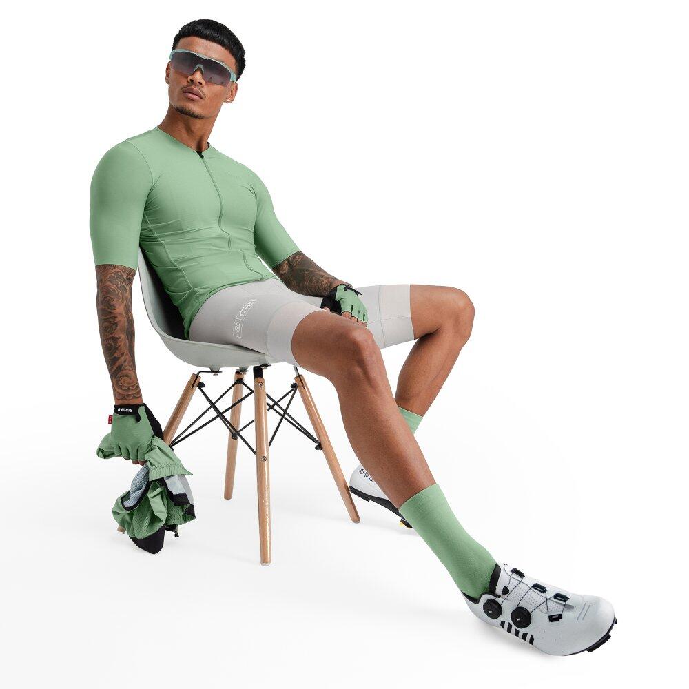 SRX Stage Herren Ultraleichtes Velotrikot Olivgrün UPF 50 3/8