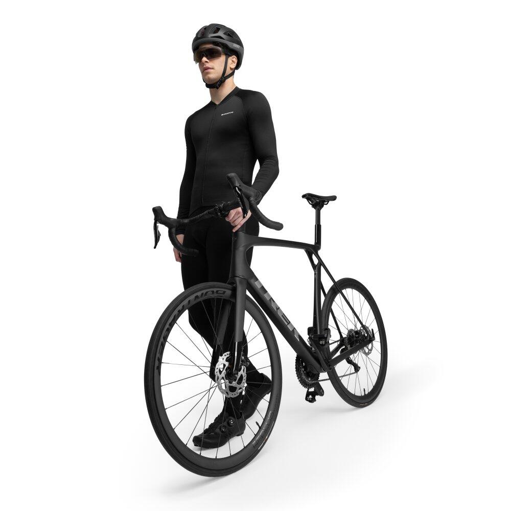 Men Cycling 's thermal long sleeve jersey Core Greylock Black 3/7