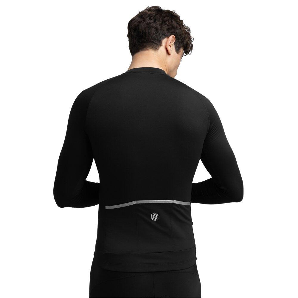 Men Cycling 's thermal long sleeve jersey Core Greylock Black 2/7