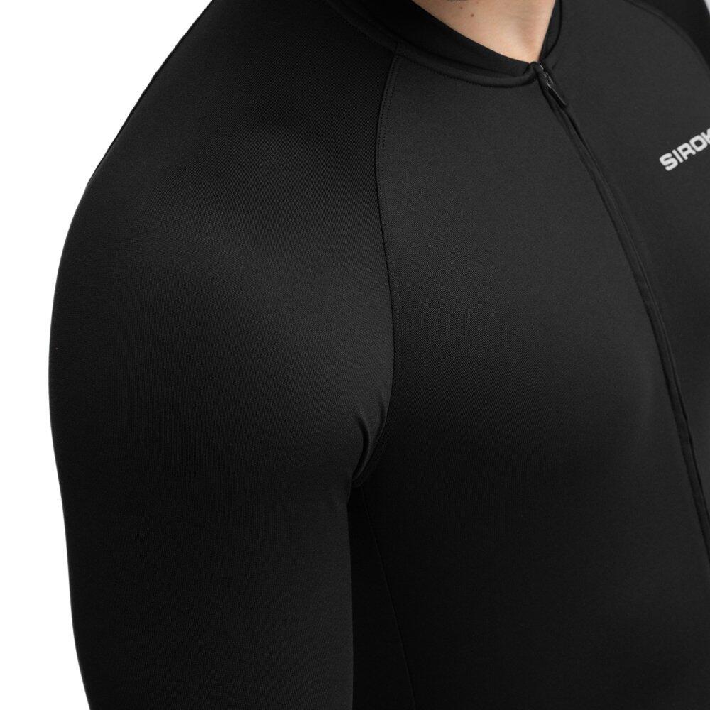 Men Cycling 's thermal long sleeve jersey Core Greylock Black 4/7