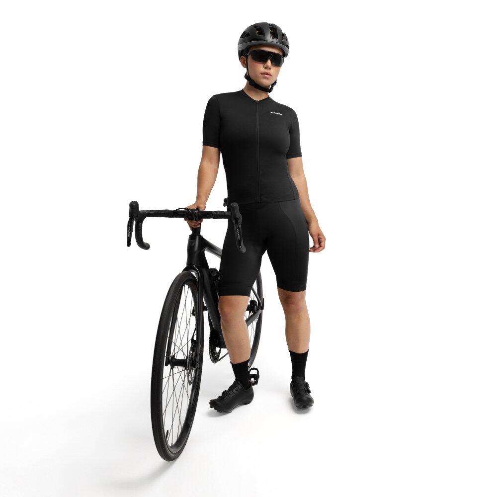 Maillot vélo manches courtes femme Cyclisme Core Rainier Noir 3/7