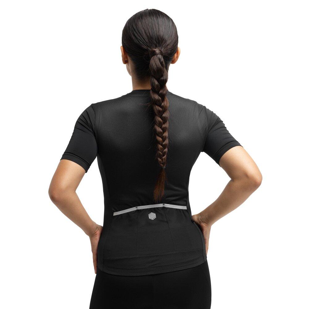 Maillot vélo manches courtes femme Cyclisme Core Rainier Noir 2/7